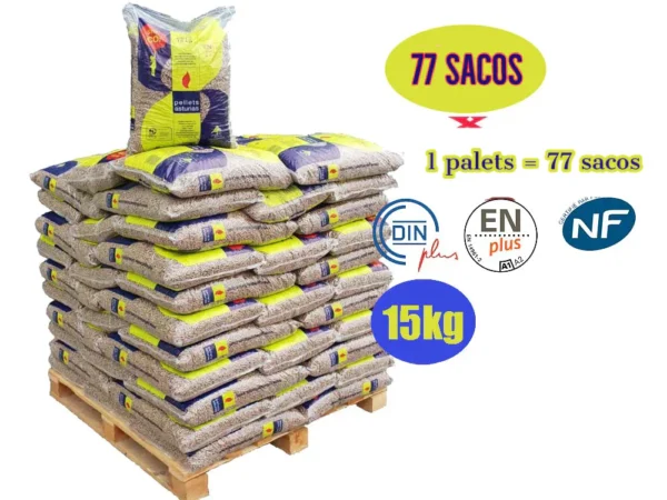 3 Palets de 231 Sacos de 15kg – Pellets asturias
